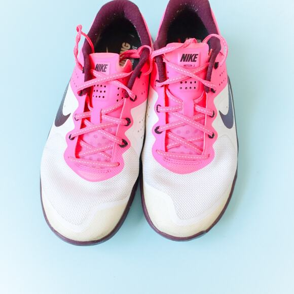 Nike Metcon 2 Flywire Cross Training Athletic Sneakers Womens 7 Hot Pink - Picture 3 of 8